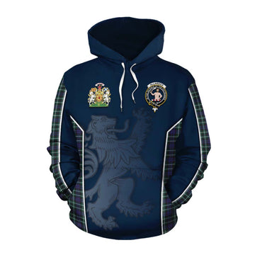 Allardice Tartan Cotton Hoodie with Family Crest and Lion Rampant Vibes Sport Style Pullover Hoodie XS - Tartan Vibes Clothing