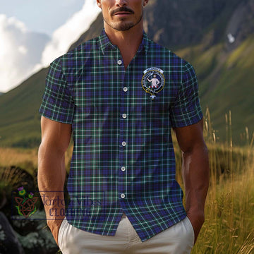 Allardice Tartan Cotton Hawaiian Shirt with Family Crest