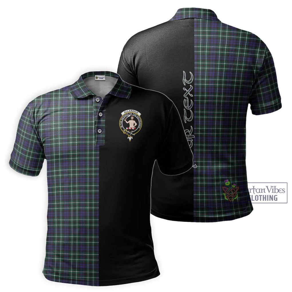 Allardice Tartan Polo Shirt with Family Crest and Half Of Me Style Kid - Tartanvibesclothing Shop