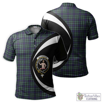 Allardice Tartan Men's Polo Shirt with Family Crest Circle Style