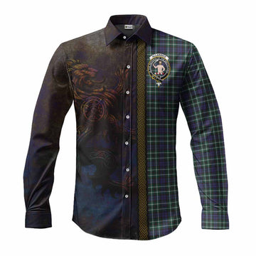 Allardice Tartan Family Crest Long Sleeve Button Shirt Alba Gu Brath Be Brave Lion Ancient Style Men's Shirt S - Tartan Vibes Clothing