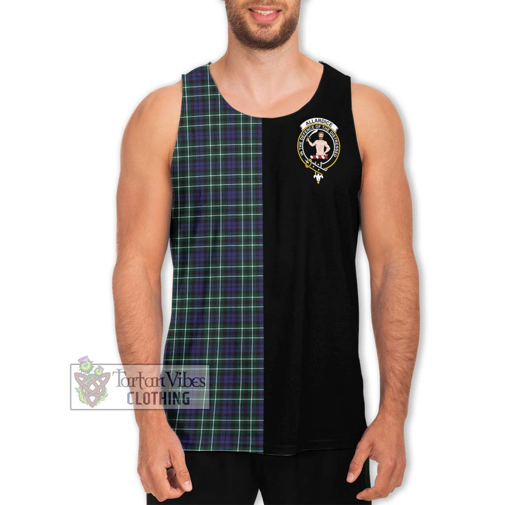 Allardice Tartan Men's Tank Top with Family Crest and Half Of Me Style Men - Tartanvibesclothing Shop