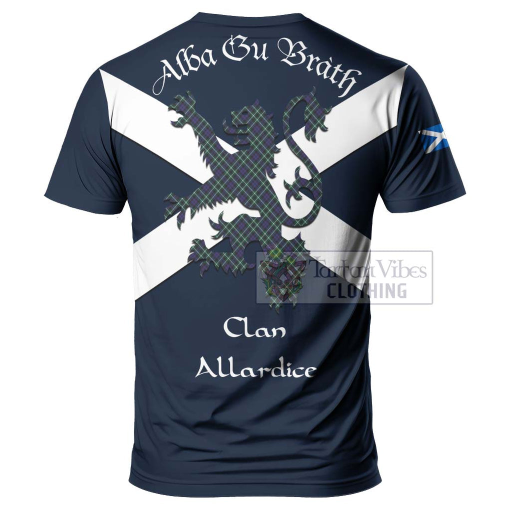 Tartan Vibes Clothing Allardice Tartan Lion Rampant T-Shirt – Proudly Display Your Heritage with Alba Gu Brath and Clan Name