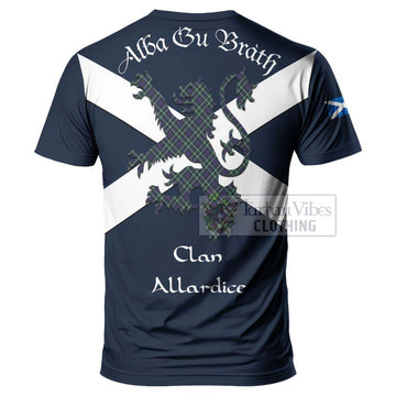 Allardice Tartan Lion Rampant T-Shirt Proudly Display Your Heritage with Alba Gu Brath and Clan Name