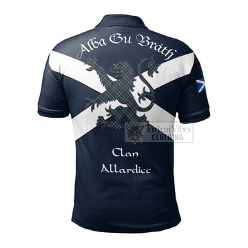 Allardice Tartan Lion Rampant Polo Shirt Proudly Display Your Heritage with Alba Gu Brath and Clan Name