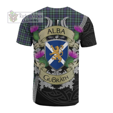 Allardice Tartan Family Crest Cotton T-shirt Lion Rampant Royal Thistle Shield Celtic Inspired - Tartan Vibes Clothing