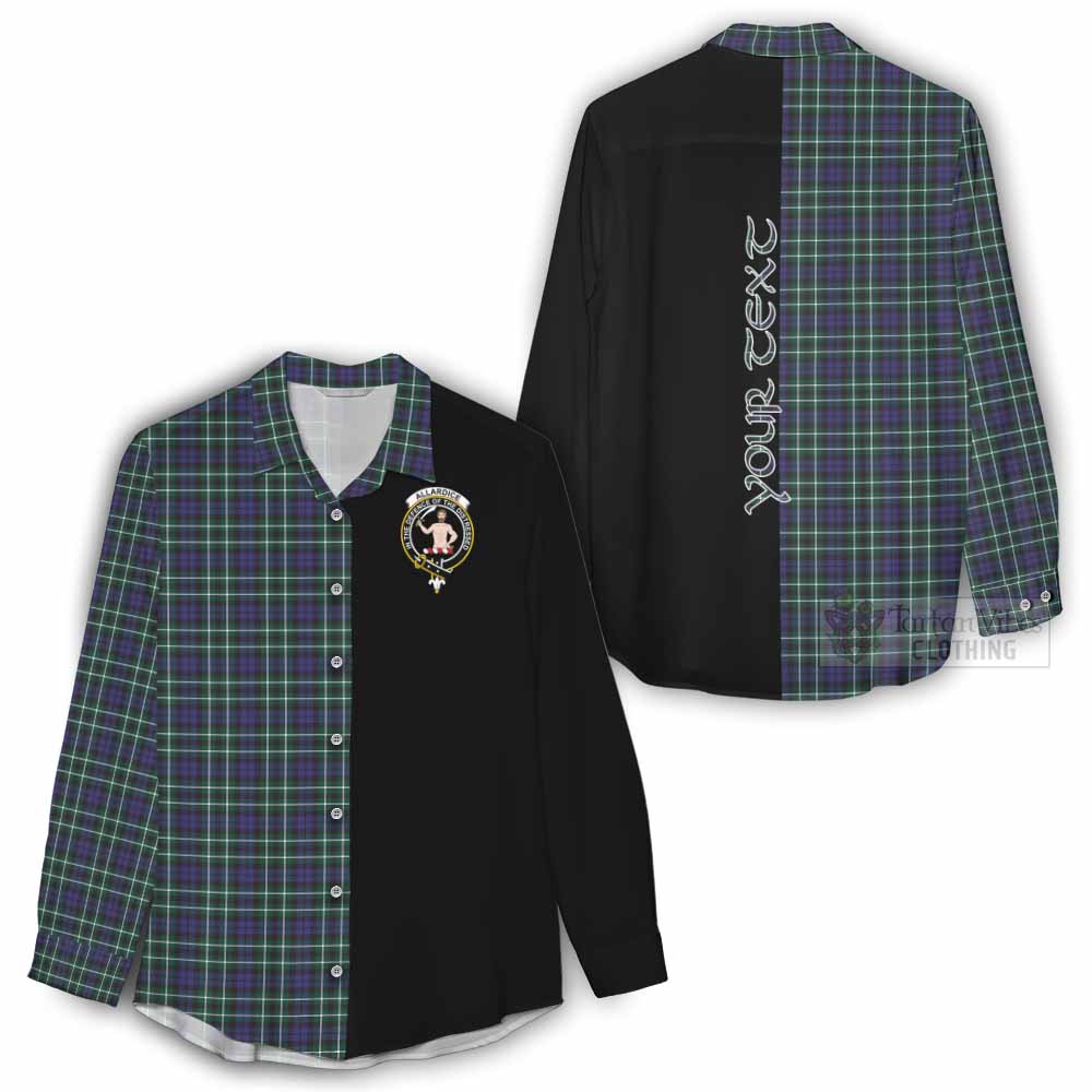 Tartan Vibes Clothing Allardice Tartan Women's Casual Shirt with Family Crest and Half Of Me Style