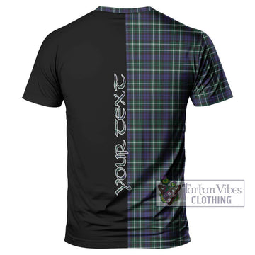 Allardice Tartan T-Shirt with Family Crest and Half Of Me Style - Tartan Vibes Clothing