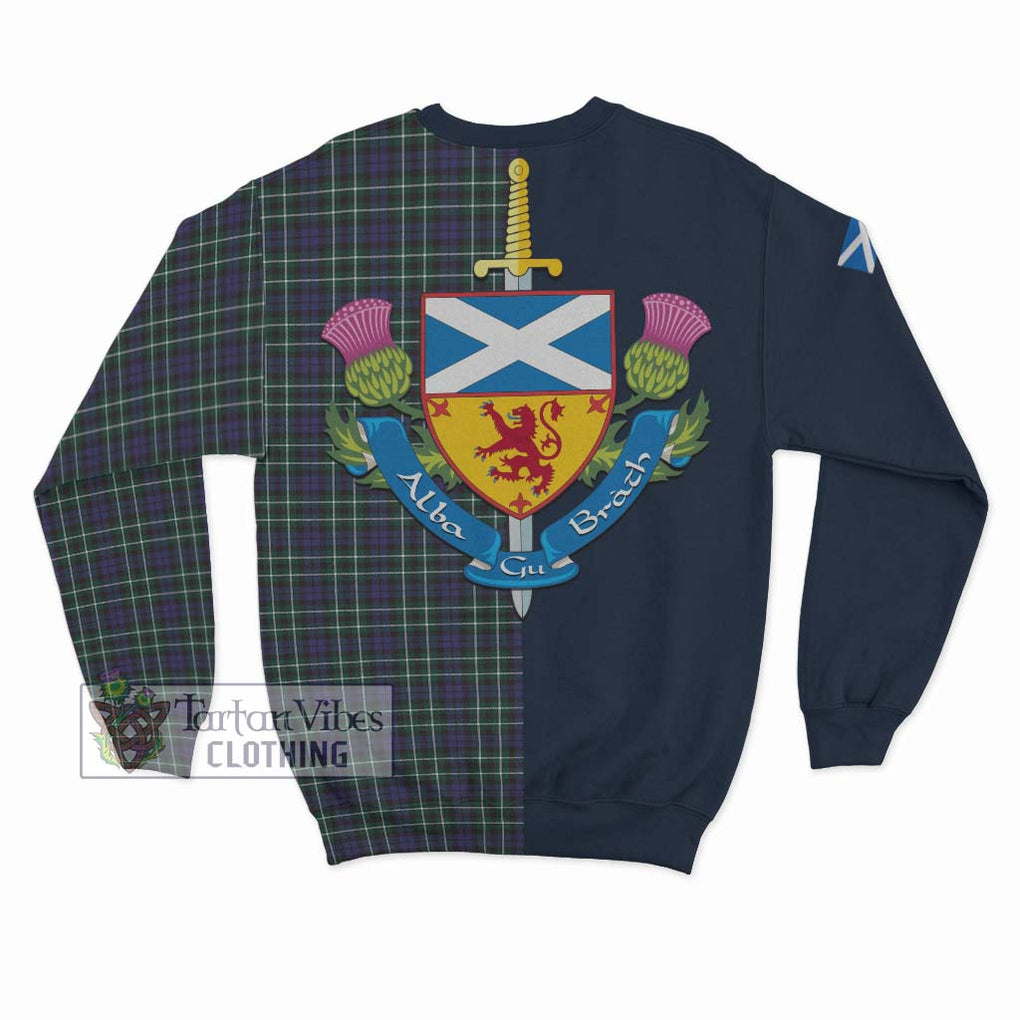 Tartan Vibes Clothing Allardice Tartan Sweatshirt with Scottish Lion Royal Arm Half Style