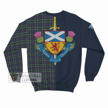 Allardice Tartan Sweatshirt Alba with Scottish Lion Royal Arm Half Style