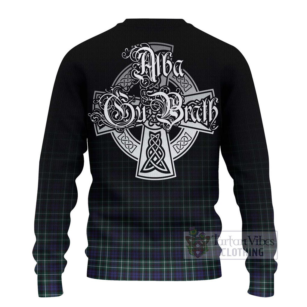 Tartan Vibes Clothing Allardice Tartan Knitted Sweater Featuring Alba Gu Brath Family Crest Celtic Inspired