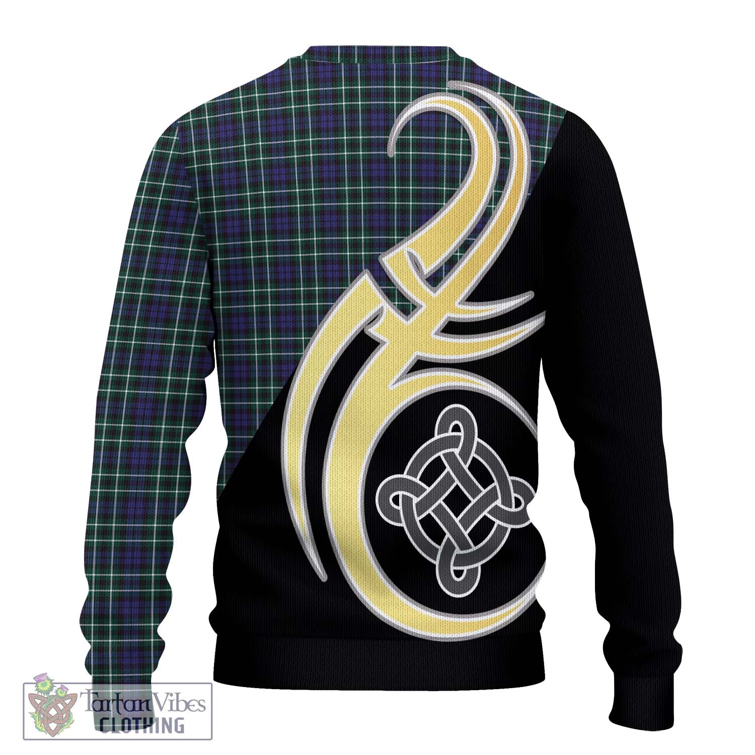 Allardice Tartan Knitted Sweater with Family Crest and Celtic Symbol Style - Tartan Vibes Clothing