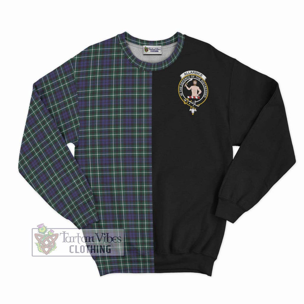 Allardice Tartan Sweatshirt with Family Crest and Half Of Me Style - Tartanvibesclothing Shop