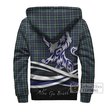 Allardice Tartan Sherpa Hoodie with Alba Gu Brath Regal Lion Emblem