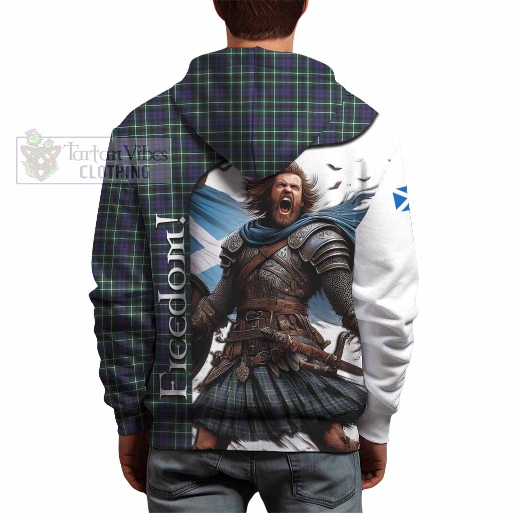 Tartan Vibes Clothing Allardice Crest Tartan Hoodie Inspired by the Freedom of Scottish Warrior