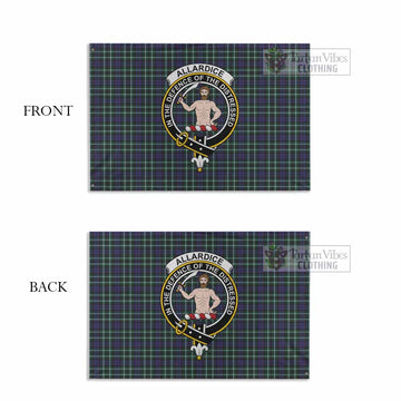 Allardice Tartan House Flag with Family Crest