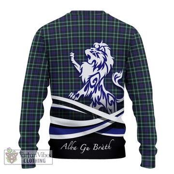 Allardice Tartan Ugly Sweater with Alba Gu Brath Regal Lion Emblem