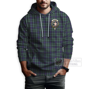 Allardice Tartan Hoodie with Family Crest and Bearded Skull Holding Bottles of Whiskey