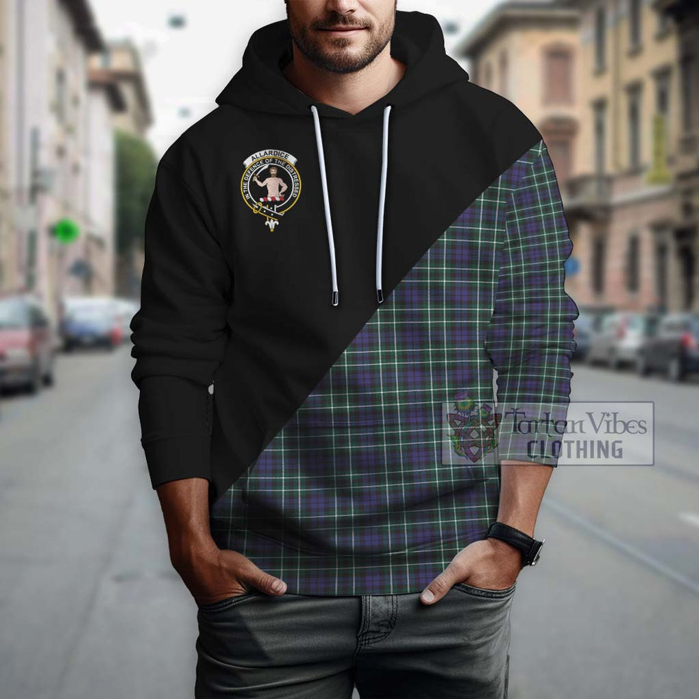 Allardice Tartan Hoodie with Family Crest and Military Logo Style - Tartanvibesclothing Shop