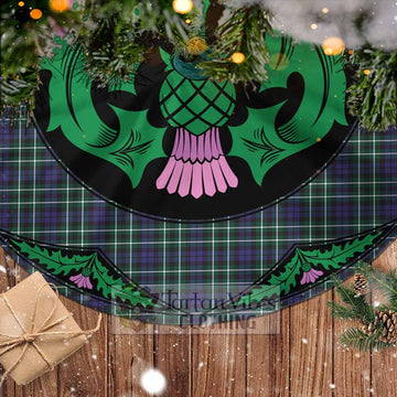 Allardice Tartan Christmas Tree Skirt Scottish Thistle Style