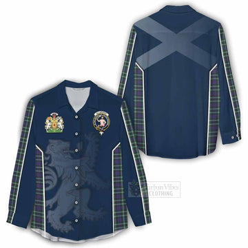 Allardice Tartan Women's Casual Shirt with Family Crest and Lion Rampant Vibes Sport Style