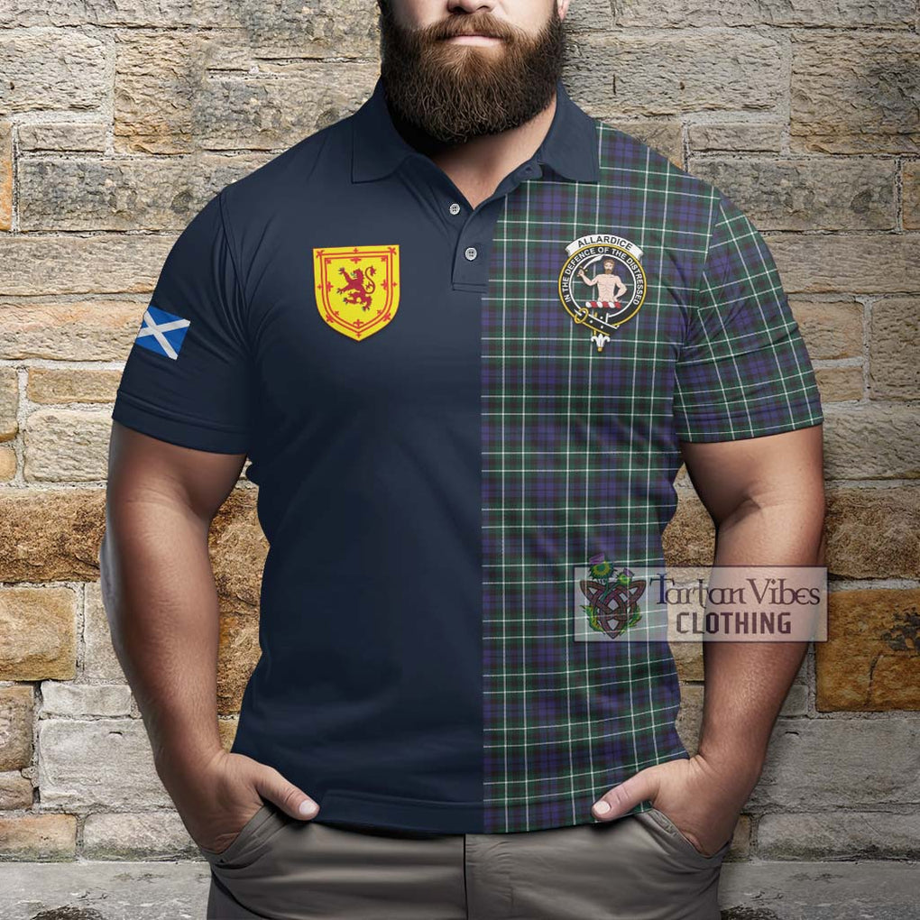 Tartan Vibes Clothing Allardice Tartan Polo Shirt with Scottish Lion Royal Arm Half Style