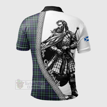 Allardice Tartan Clan Crest Polo Shirt with Highlander Warrior Celtic Style