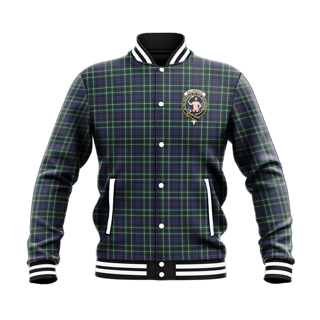 Allardice Tartan Baseball Jacket with Family Crest - Tartan Vibes Clothing