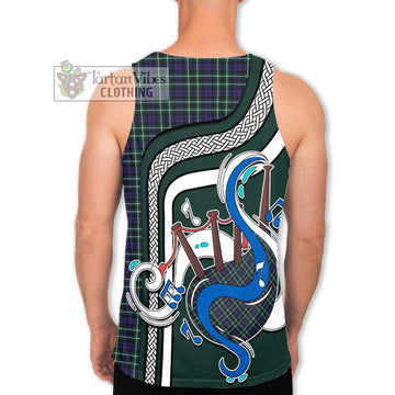 Allardice Tartan Men's Tank Top with Epic Bagpipe Style