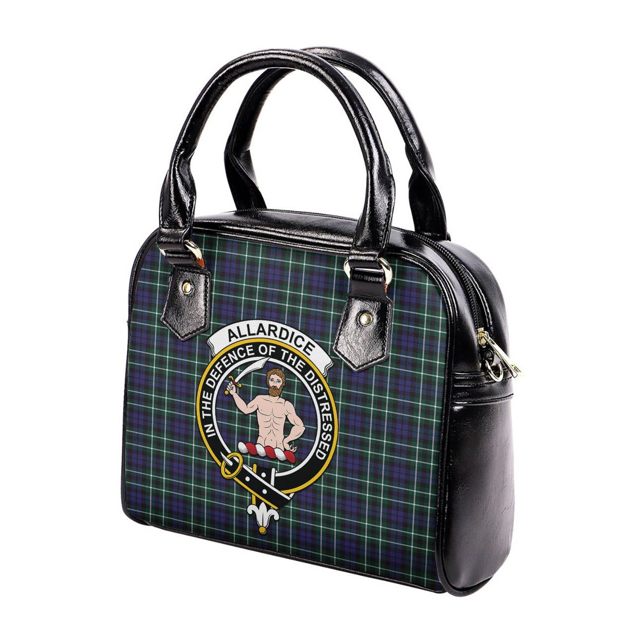 Allardice Tartan Shoulder Handbags with Family Crest - Tartanvibesclothing