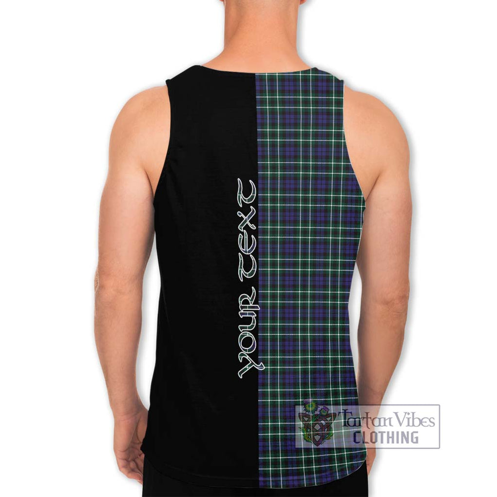 Allardice Tartan Men's Tank Top with Family Crest and Half Of Me Style - Tartanvibesclothing Shop