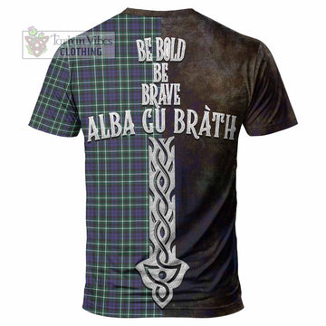 Allardice Tartan Family Crest T-Shirt Alba Gu Brath Be Brave Lion Ancient Style - Tartan Vibes Clothing