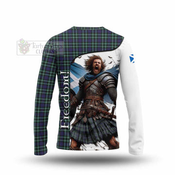 Allardice Crest Tartan Long Sleeve T-Shirt Inspired by the Freedom of Scottish Warrior