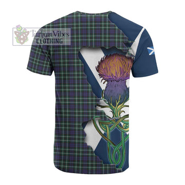 Allardice Tartan Family Crest Cotton T-shirt Scottish Thistle Celtic Inspired - Tartan Vibes Clothing