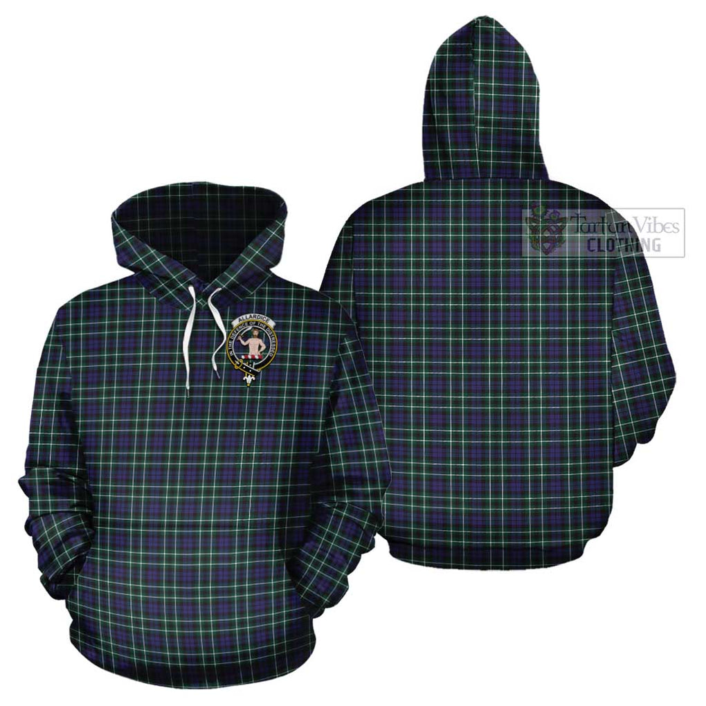 Allardice Tartan Cotton Hoodie with Family Crest Pullover Hoodie - Tartan Vibes Clothing