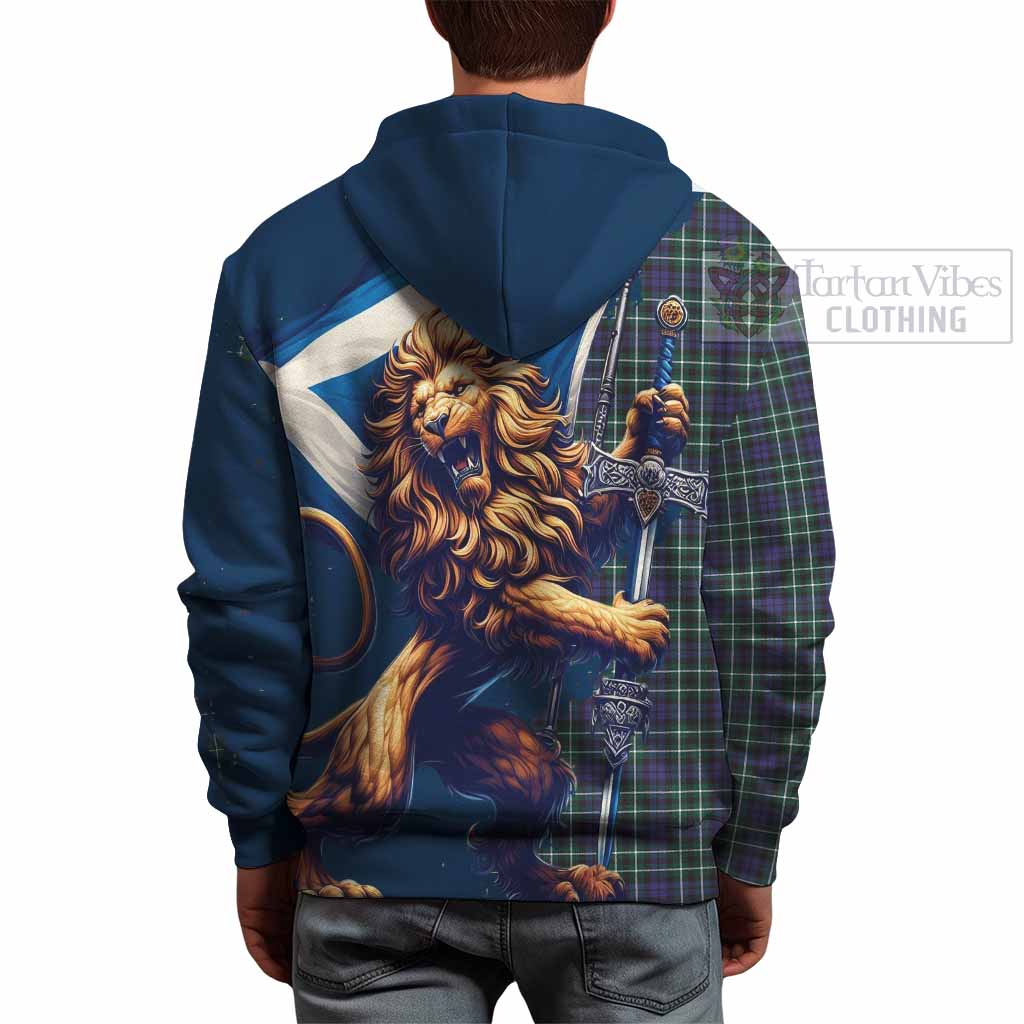 Tartan Vibes Clothing Allardice Tartan Family Crest Hoodie with Scottish Majestic Lion