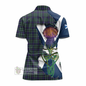 Allardice Tartan Family Crest Women's Polo Shirt Scottish Thistle Celtic Inspired - Tartan Vibes Clothing