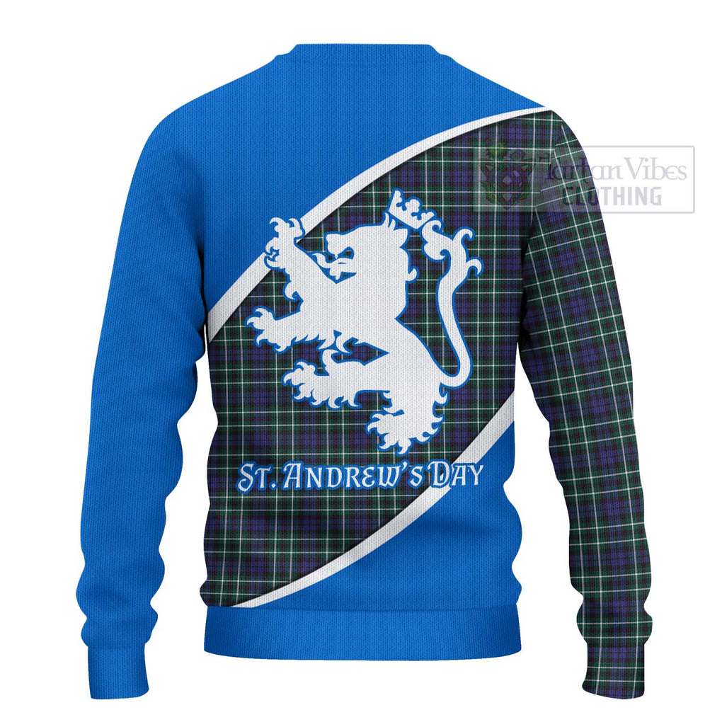 Tartan Vibes Clothing Allardice Family Crest Tartan Knitted Sweater Celebrate Saint Andrew's Day in Style