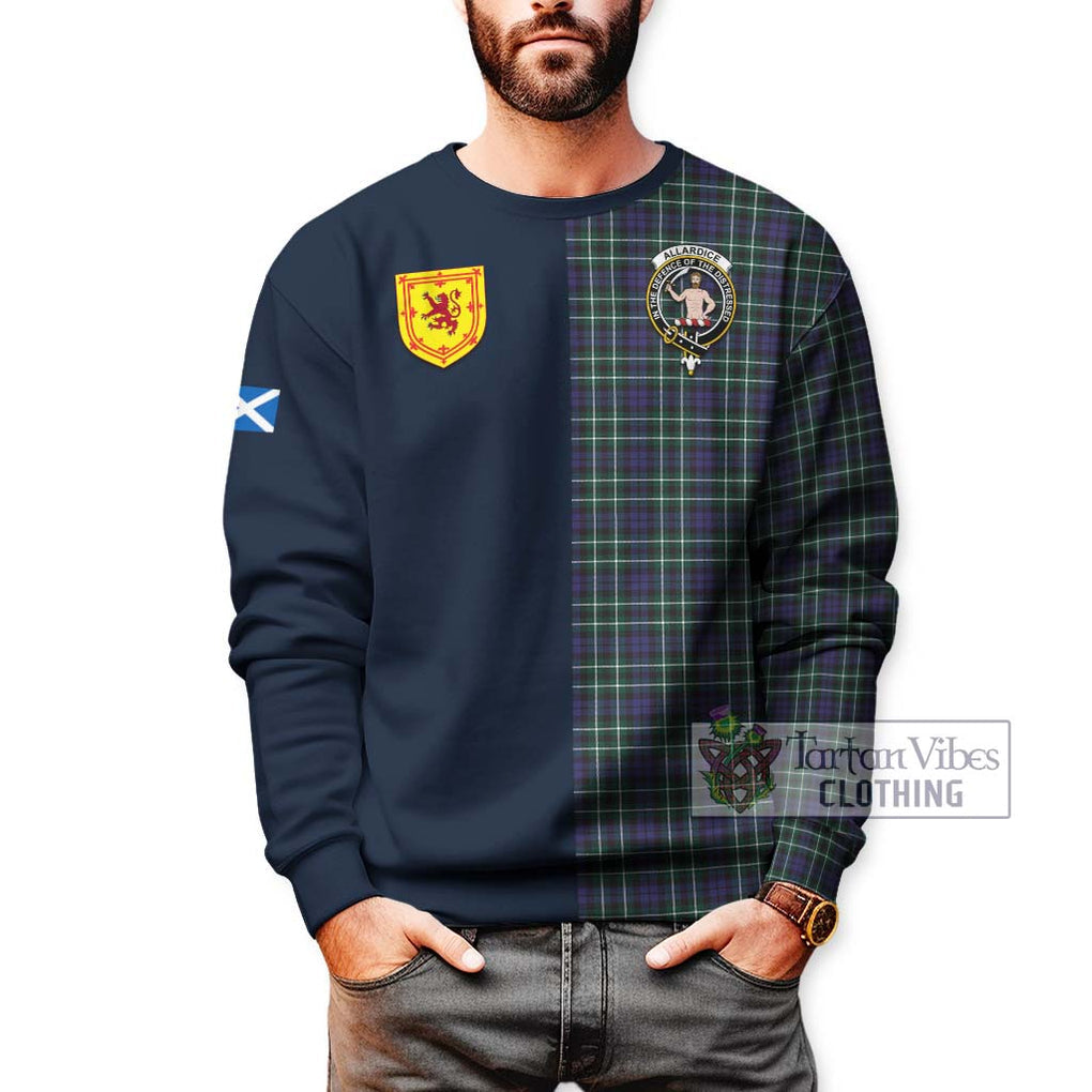 Tartan Vibes Clothing Allardice Tartan Sweatshirt with Scottish Lion Royal Arm Half Style