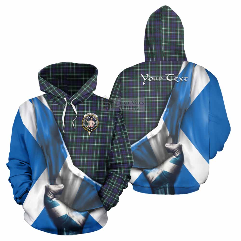 Tartan Vibes Clothing Allardice Tartan Hoodie with Family Crest Scotland Patriotic Style