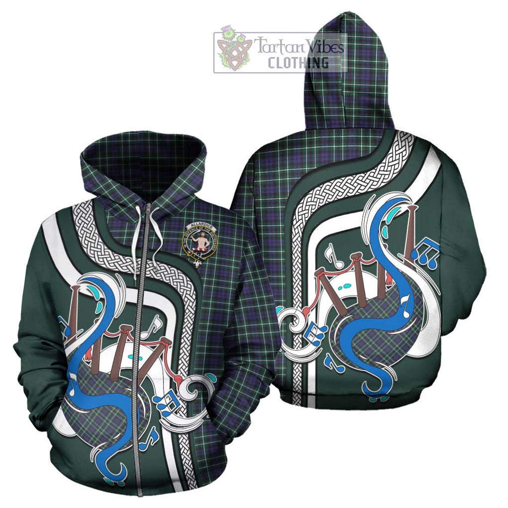 Allardice Tartan Hoodie with Epic Bagpipe Style - Tartanvibesclothing Shop