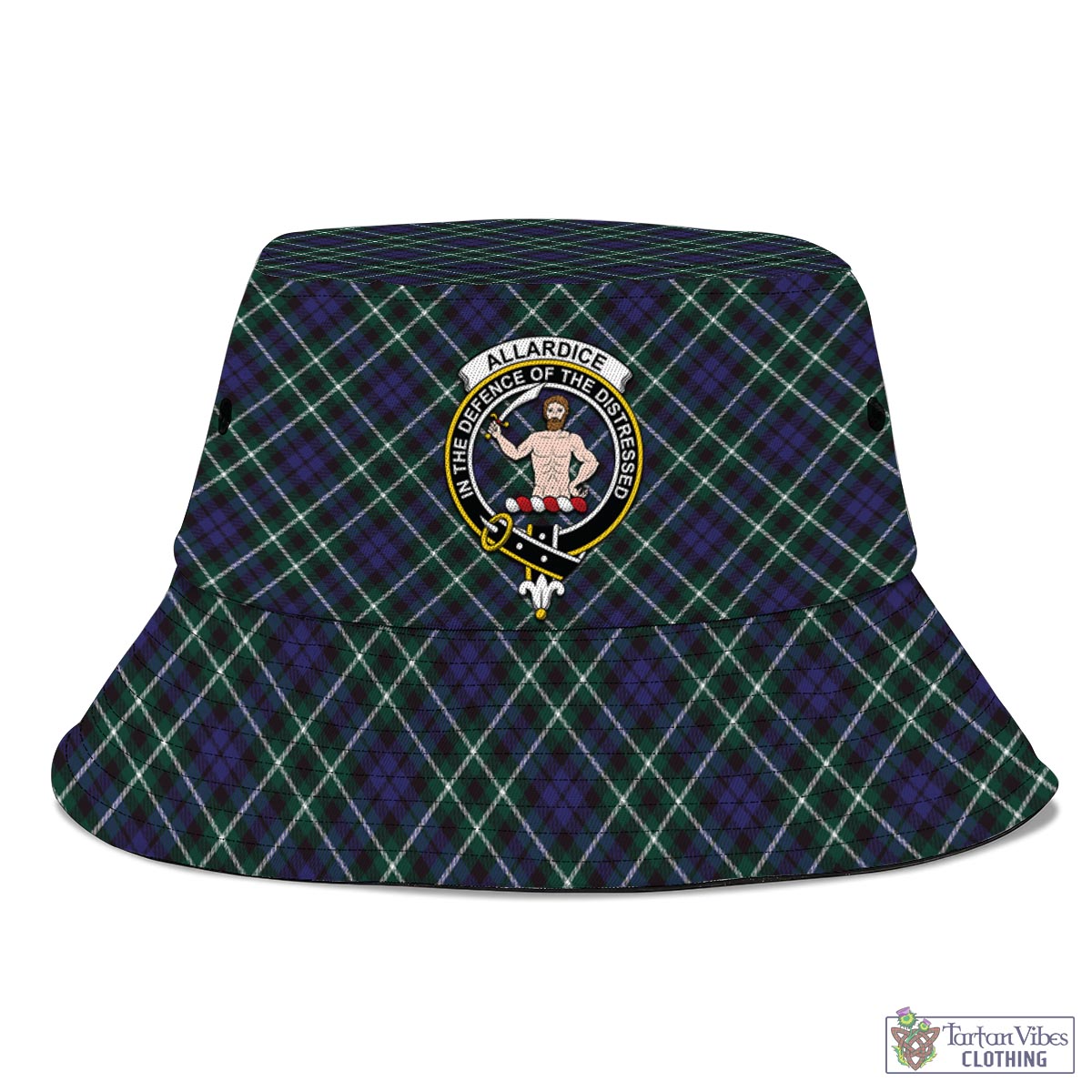 Tartan Vibes Clothing Allardice Tartan Bucket Hat with Family Crest