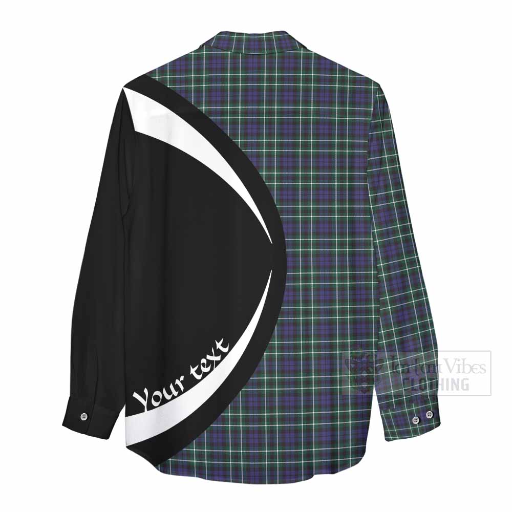 Tartan Vibes Clothing Allardice Tartan Women's Casual Shirt with Family Crest Circle Style