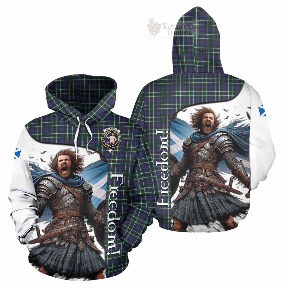 Tartan Vibes Clothing Allardice Crest Tartan Hoodie Inspired by the Freedom of Scottish Warrior