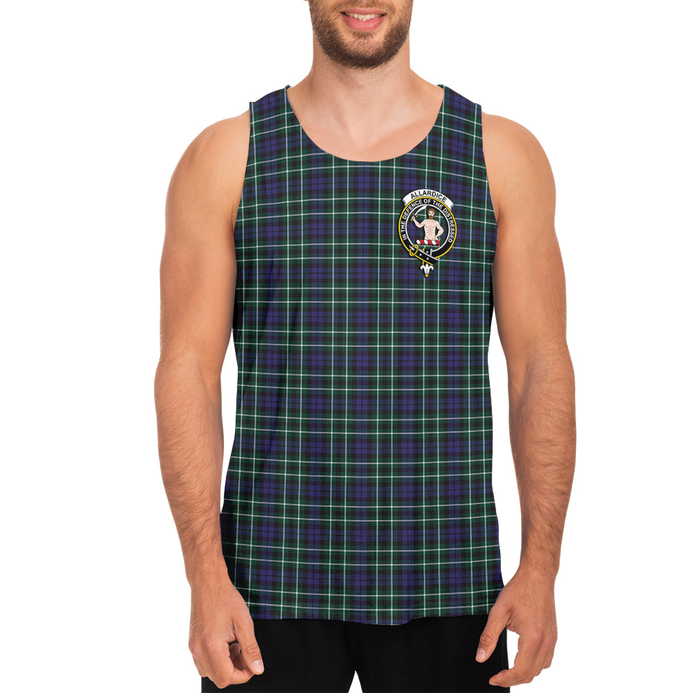 Allardice Tartan Mens Tank Top with Family Crest - Tartanvibesclothing