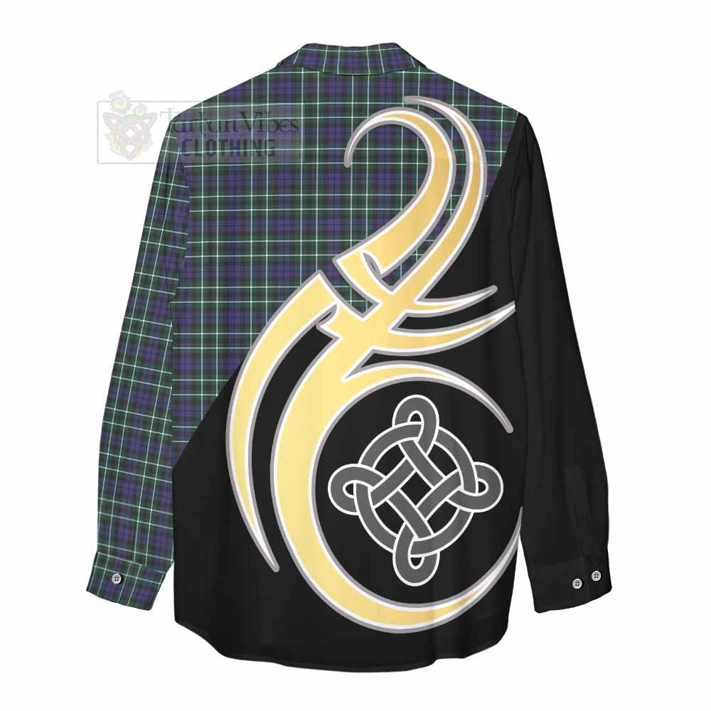 Tartan Vibes Clothing Allardice Tartan Women's Casual Shirt with Family Crest and Celtic Symbol Style