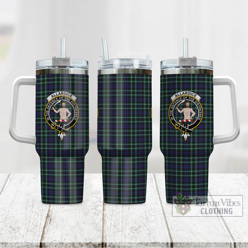 Tartan Vibes Clothing Allardice Tartan and Family Crest Tumbler with Handle