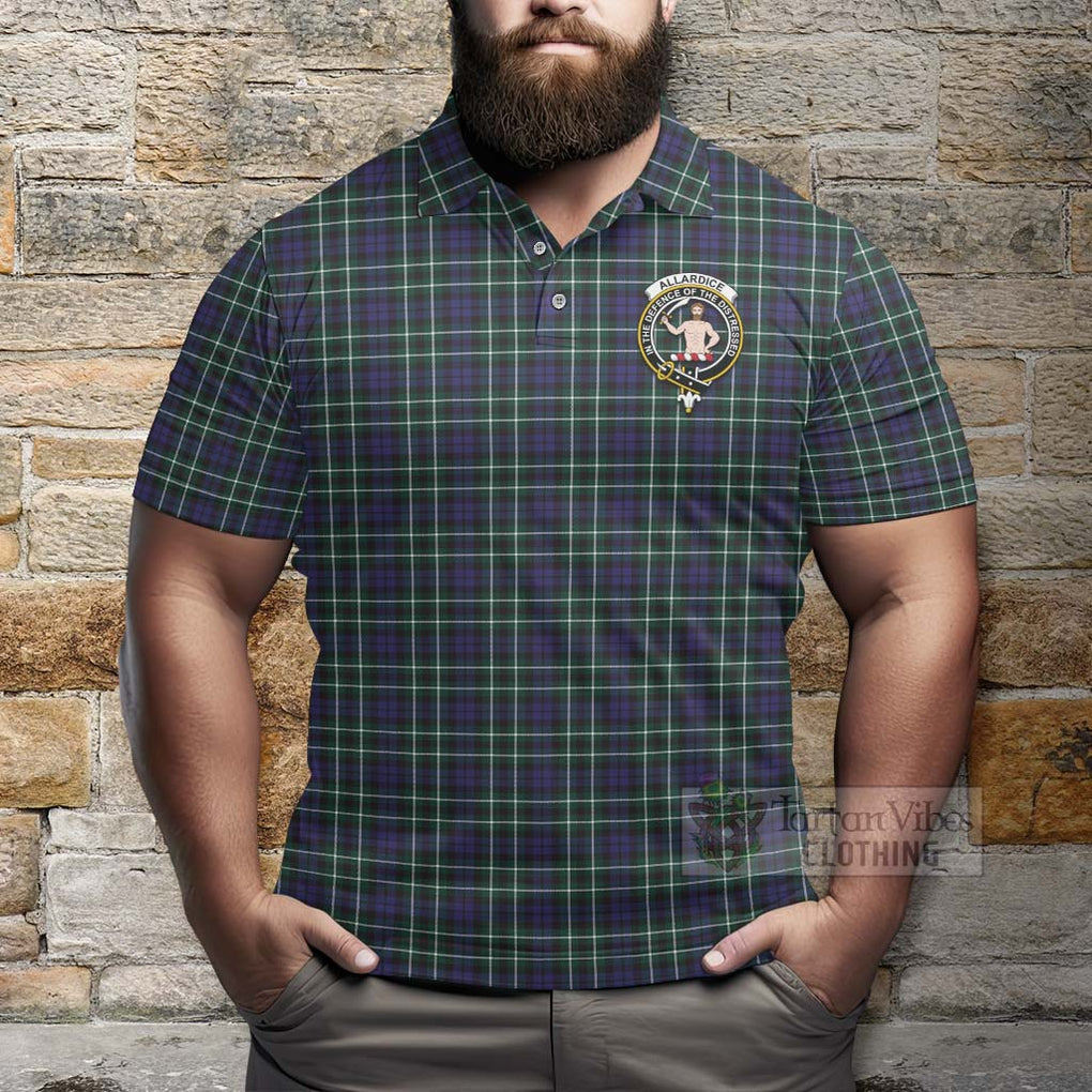 Tartan Vibes Clothing Allardice Tartan Polo Shirt with Family Crest Celtic Skull Style