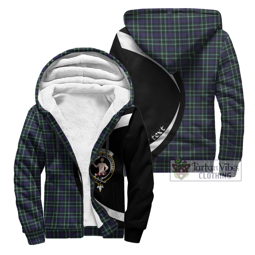 Allardice Tartan Sherpa Hoodie with Family Crest Circle Style Unisex - Tartan Vibes Clothing