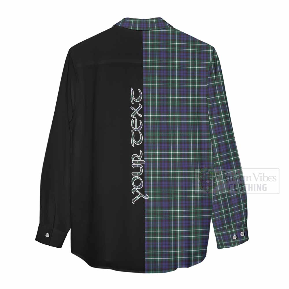 Tartan Vibes Clothing Allardice Tartan Women's Casual Shirt with Family Crest and Half Of Me Style